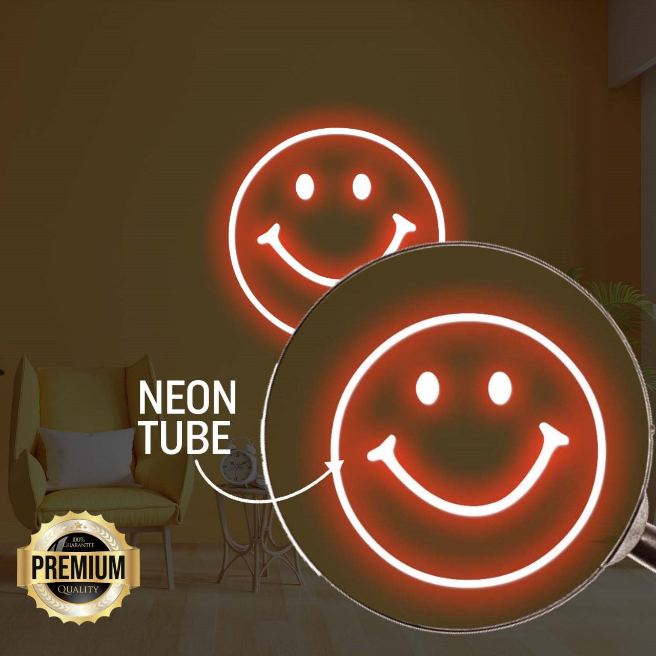 SMILEY FACE NEON SIGN