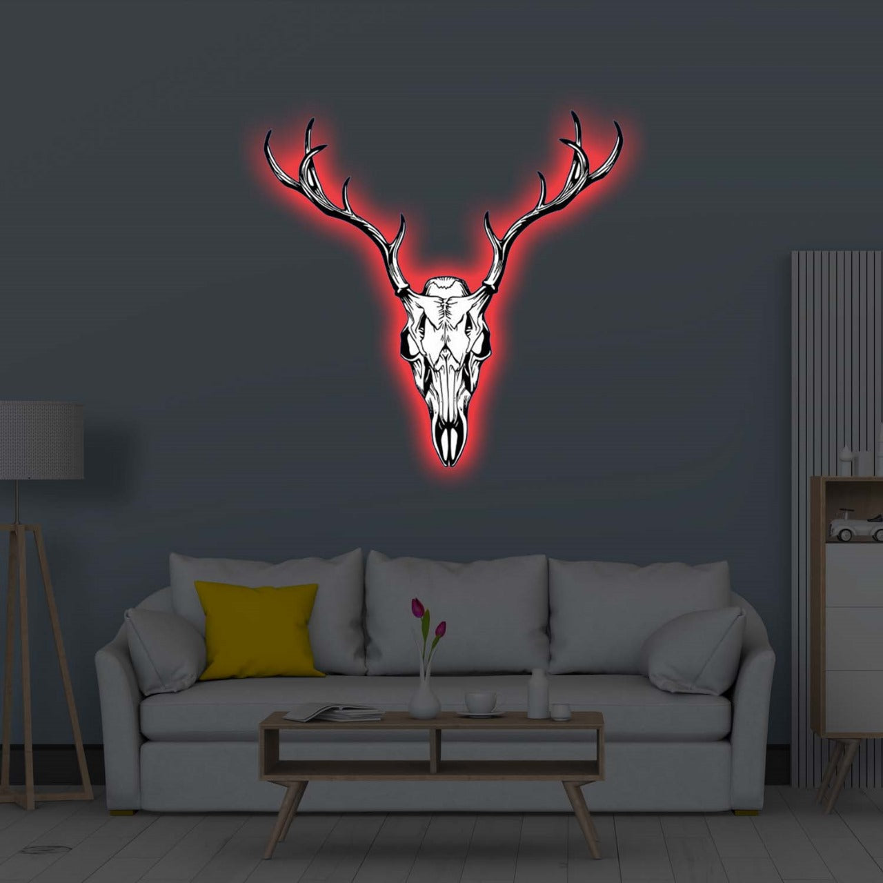 DEER SKULL NEON SIGN