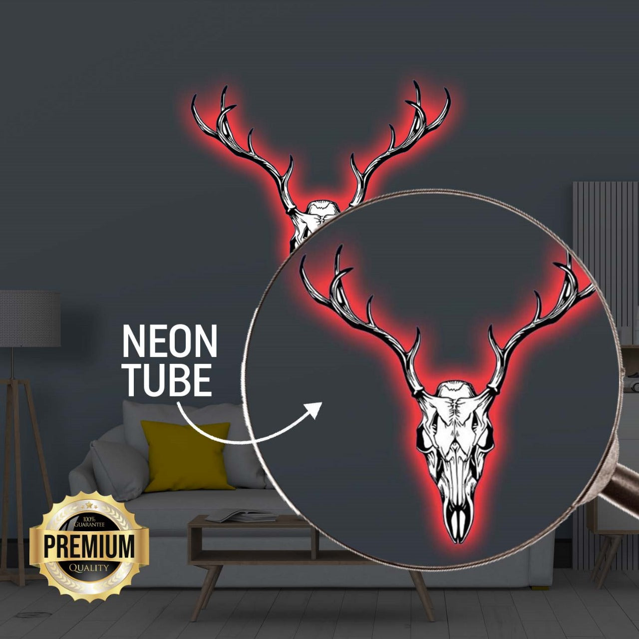 DEER SKULL NEON SIGN