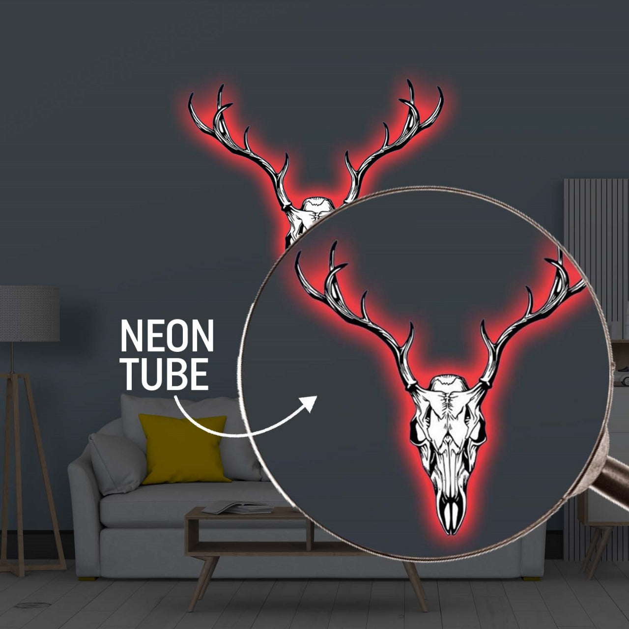 DEER SKULL NEON SIGN