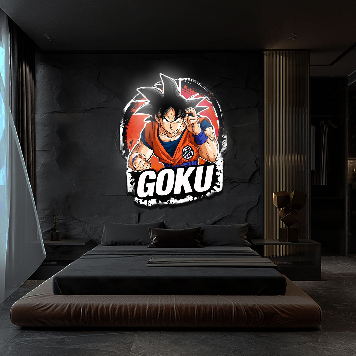 Goku Anime - Neon Light